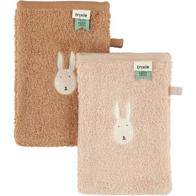 Lot de 2 gants de toilette Rabbit  par Trixie