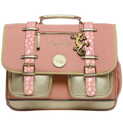 Cartable A4 primaire Pink Gold Leopard (38 cm) Caméléon