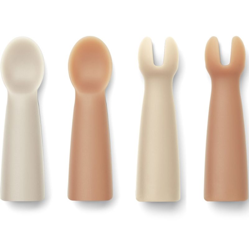 Lot de 4 couverts bébé Terra Rose multi mix Liewood