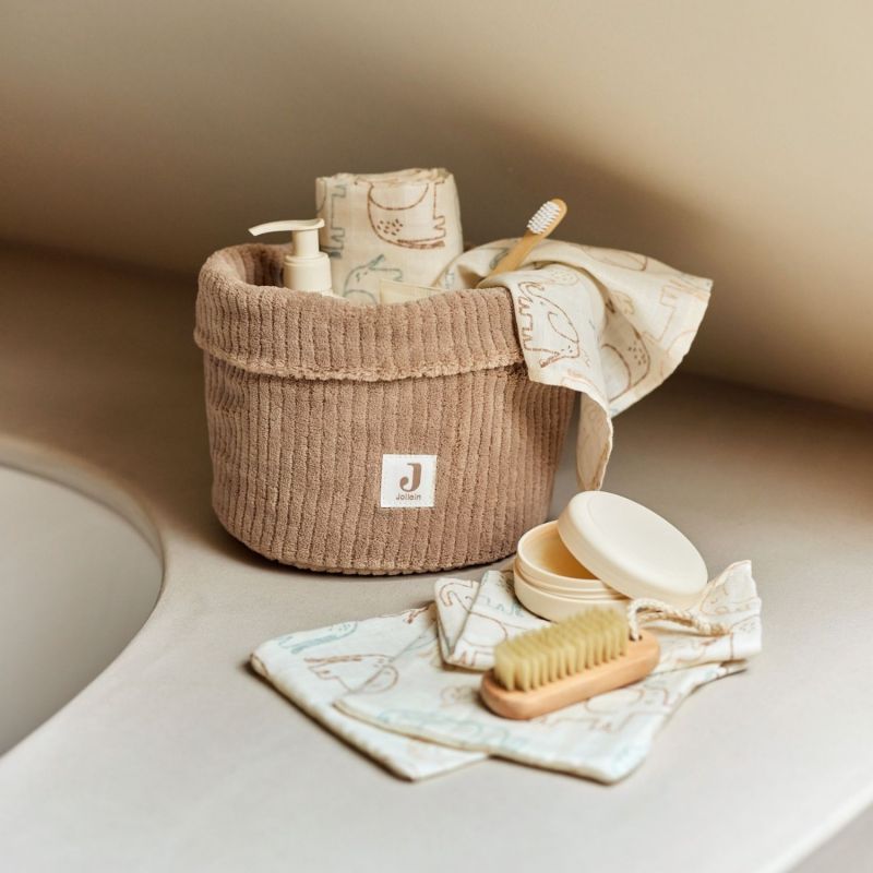 Panier de rangement Cloudy Rib Milky Coffee (14 x 18 cm) Jollein Ambiance 5