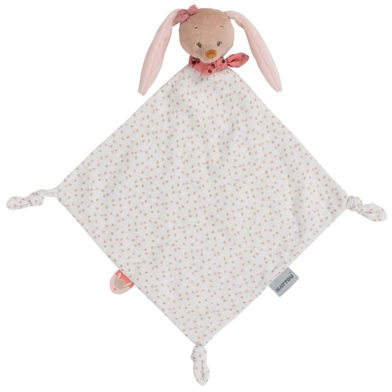 Maxi doudou attache sucette Pauline le lapin (65 x 35 cm) Nattou