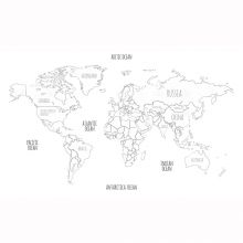 Papier peint panoramique carte du monde Mini Travelers (400 x 248 cm)  par Lilipinso