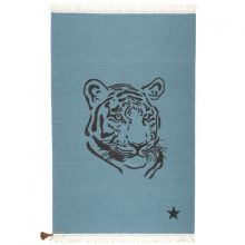 Tapis rectangulaire Gypsy tigre bleu (100 x 150 cm)  par Varanassi