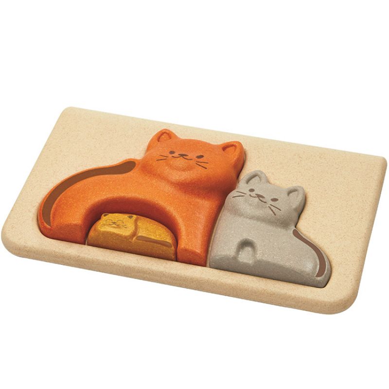 Puzzle à encastrement Mon 1er puzzle Chat (3 pièces) Plan Toys