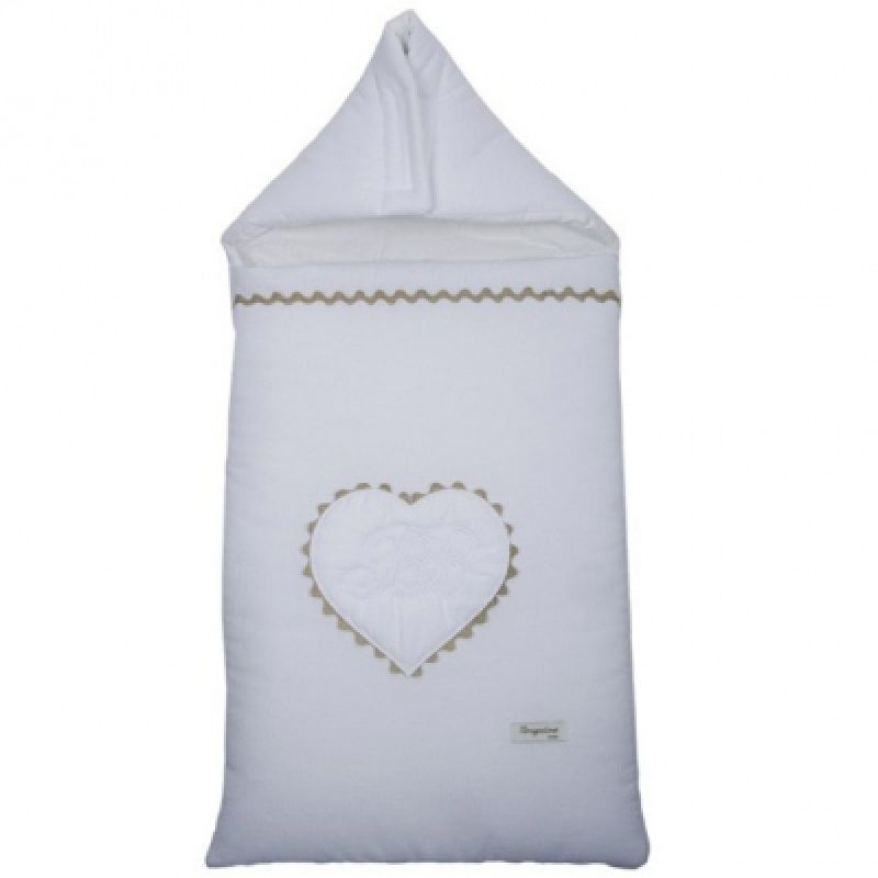 Nid d'ange passe sangle en coton Emma blanc (95 cm) Maison Nougatine