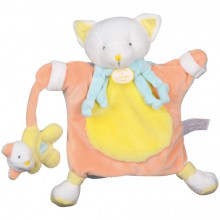 Doudou marionnette chat jaune (24 cm)  par Doudou et Compagnie