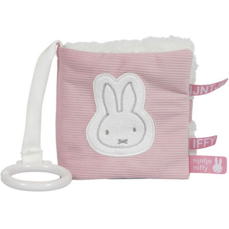 Livre bébé en tissu Miffy rose velours Pioupiou et Merveilles