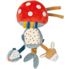 Peluche d'activités Champignon Felix et Léo (32 cm) - Nattou