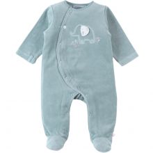 Pyjama velours aqua éléphant (12 mois)  par Noukie's