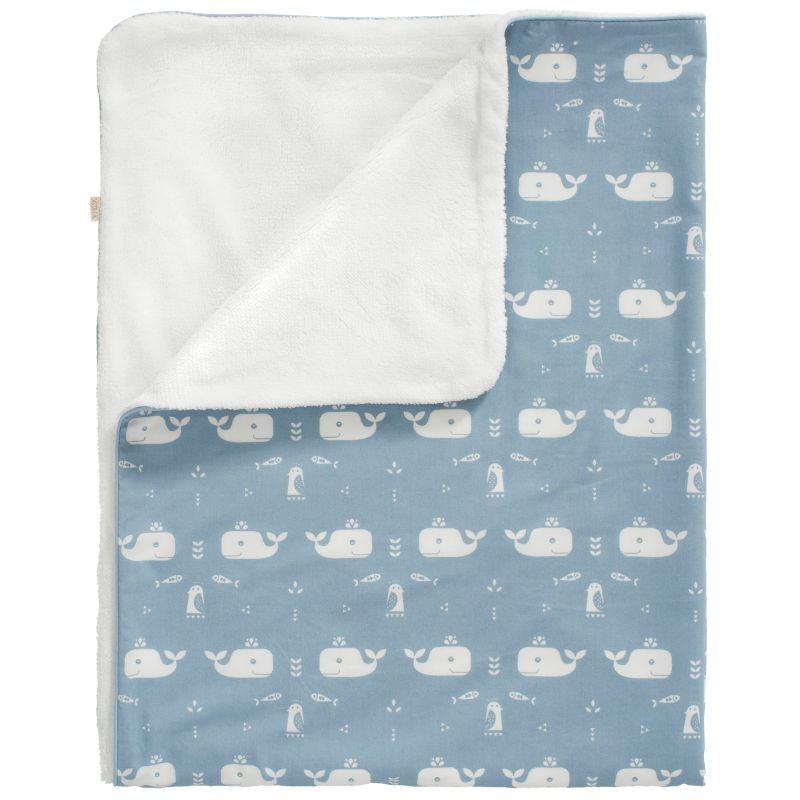 Couverture double face pour poussette en coton bio (80 x 100 cm) Fresk