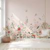Papier peint panoramique Decor Alysse fleurs et oiseaux rose (2m x 248 cm)  Lilipinso Ambiance 4