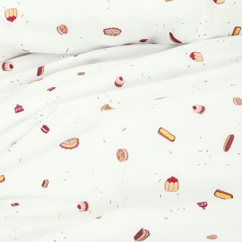 Housse de couette en coton bio Gourmandises (75 x 120 cm) Kadolis Ambiance 6
