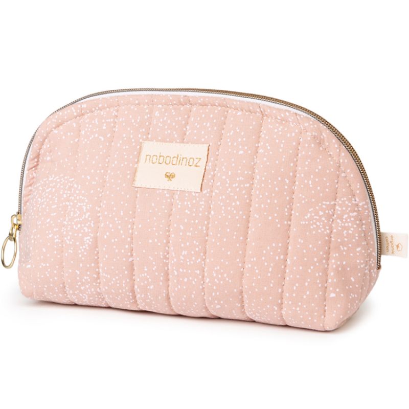 Trousse de toilette Holiday White bubble Misty pink Nobodinoz