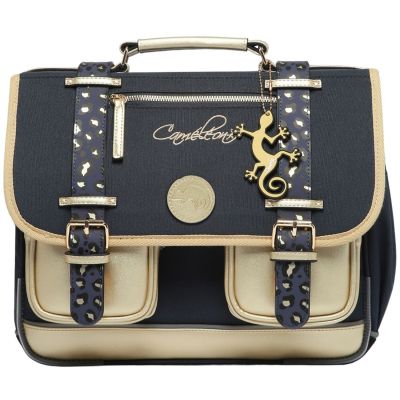 Cartable A4 maternelle Navy Gold Leopard (35 cm) Caméléon