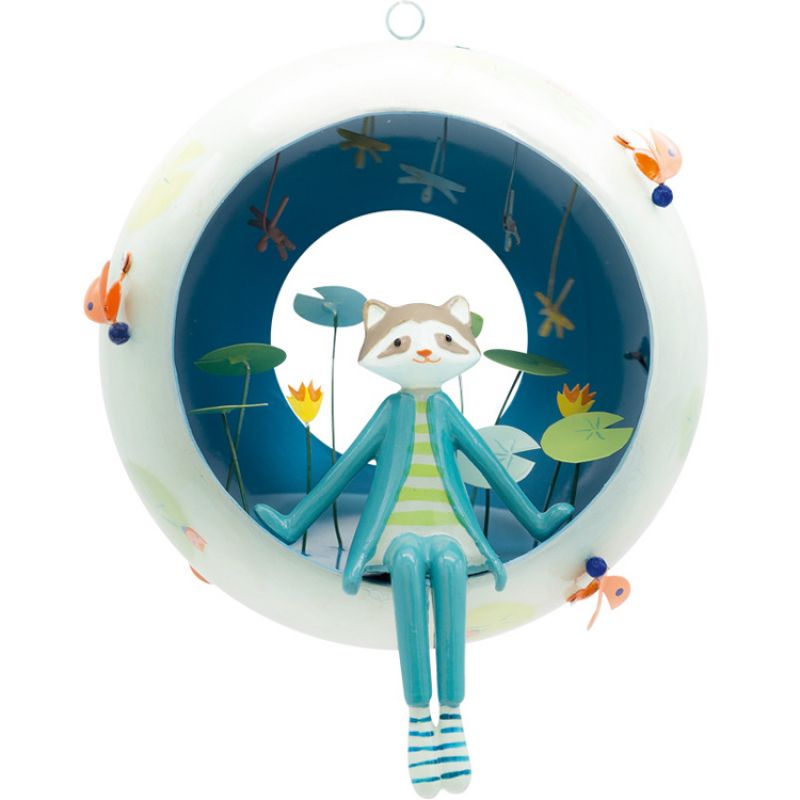 Mobile décoratif Les capsulettes Raton laveur L'oiseau bateau