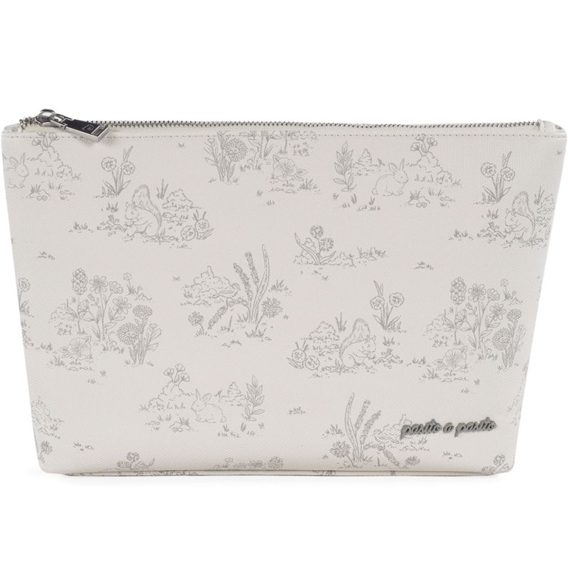 Trousse de toilette Toile de Jouy Cream Pasito a pasito Produit 1 grande taille