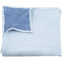 Couverture en coton réversible bleue (100 x 120 cm)  par MORI