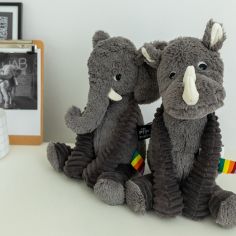 Peluche Les Ptipotos Dimoitou l'éléphant gris (35 cm)