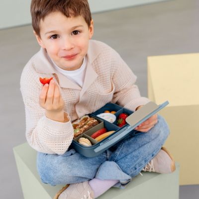 Boîte à goûter Bento Pattern Party bleu et vert