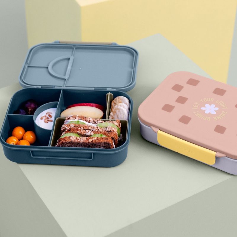 Boîte à goûter Bento Pattern Party bleu et vert Lässig Ambiance 3