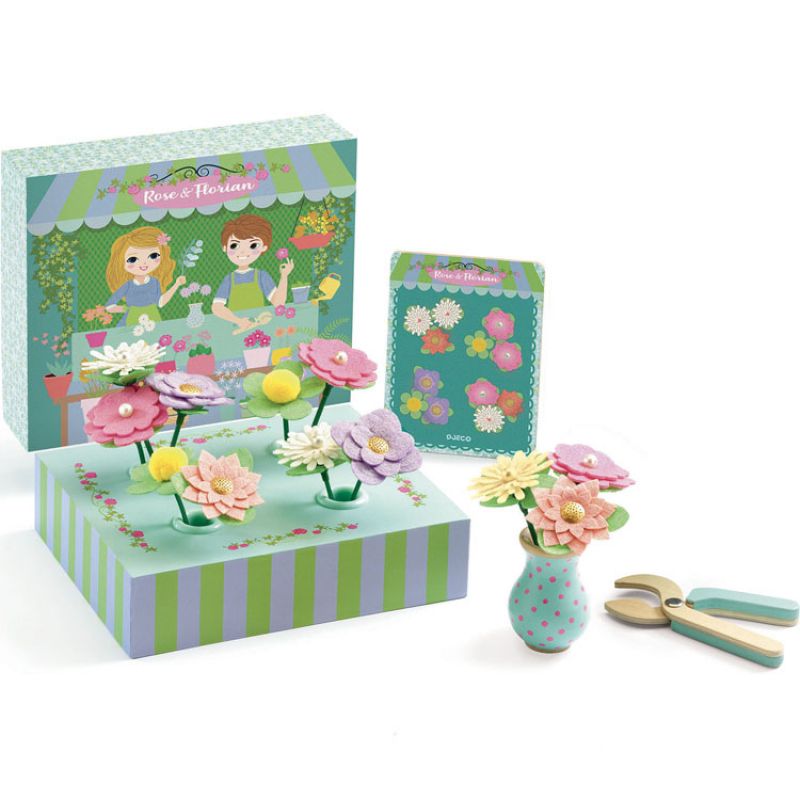 Bouquets de fleurs Rose et Florian Djeco