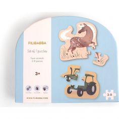 Set de 7 puzzles Animaux de la ferme - Filibabba