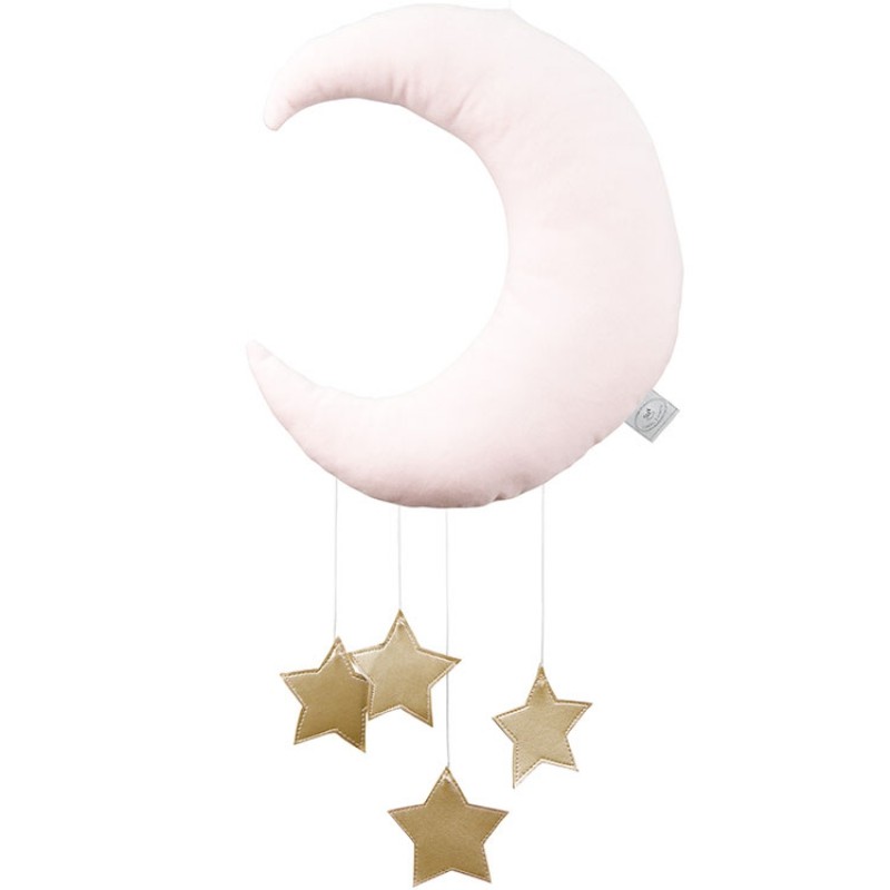 Mobile Lune rose poudré Cotton&Sweets