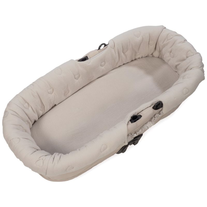 Housse de nacelle avec élastiques + Drap-housse pour nacelle Sintra Beige Walking Mum Produit 1