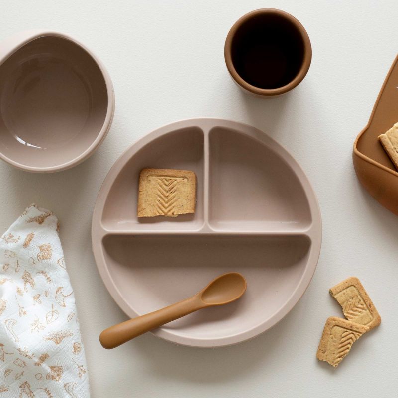 Coffret repas en silicone Sable-Caramel (4 pièces) - Reconditionné Trois Kilos Sept Produit 4