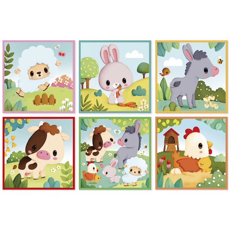 Puzzle cubes en bois Animaux de la Ferme Janod Produit 3