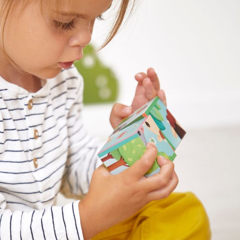 Puzzle cubes en bois Animaux de la Ferme Janod Ambiance 6