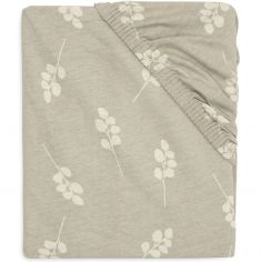 Drap housse en jersey Twig Olive Green (40 x 80 cm) - Jollein