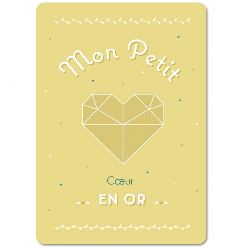 Carte Origami petit coeur (15 x 21 cm) Mes Mots Déco