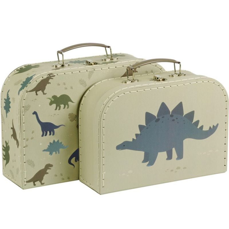 Lot de 2 valisettes de rangement Dinosaure A Little Lovely Company Produit 1 grande taille