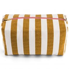 Trousse de toilette Vic rayée écru-caramel - Rose in April