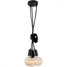 Lampe baladeuse 3 ampoules Spider lamp noire  par FilamentStyle