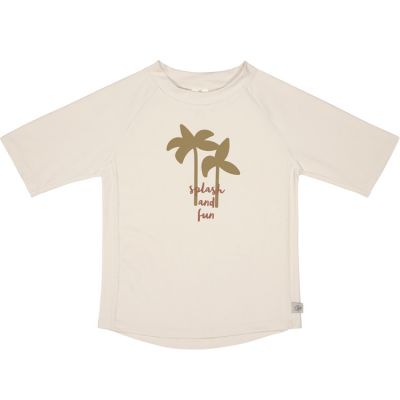 Tee-shirt anti-UV manches courtes Palmiers écru/olive (19-24 mois)  par Lässig 