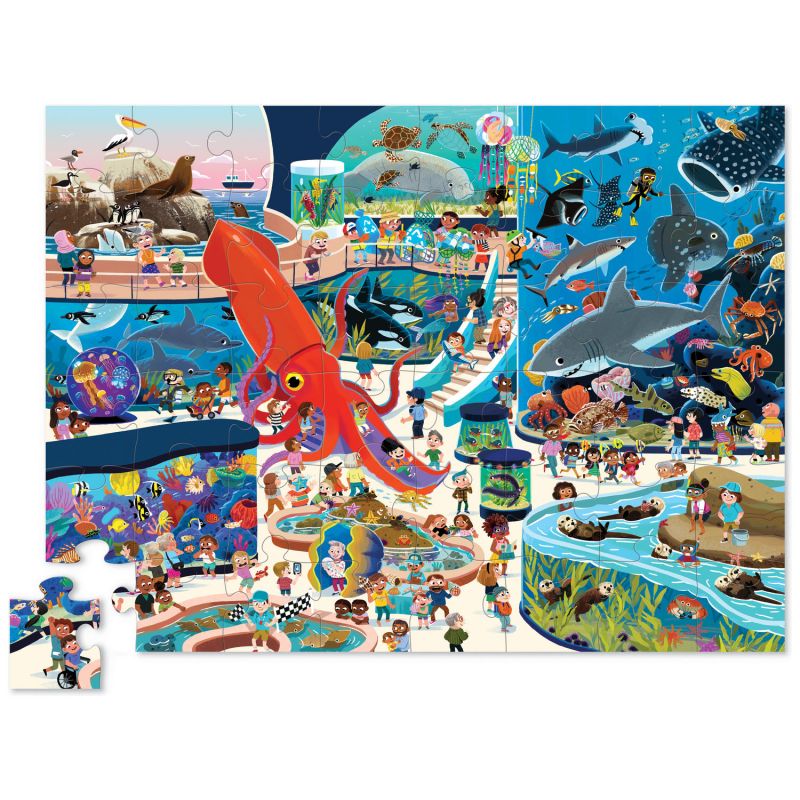 Puzzle Une journée à l'aquarium (48 pièces) Crocodile Creek Produit 2