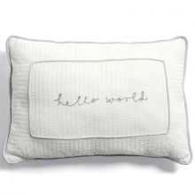 Coussin Welcome to the world blanc  par Mamas and Papas