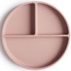 Assiette à compartiments en silicone avec ventouse Blush - Reconditionné  par Mushie