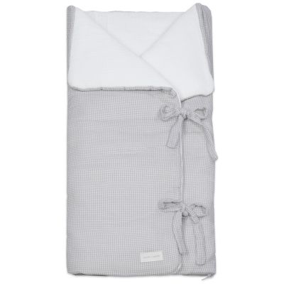 Nid d'ange et couverture Little Bloom Vichy Gris (TOG 2,5) Pasito a pasito