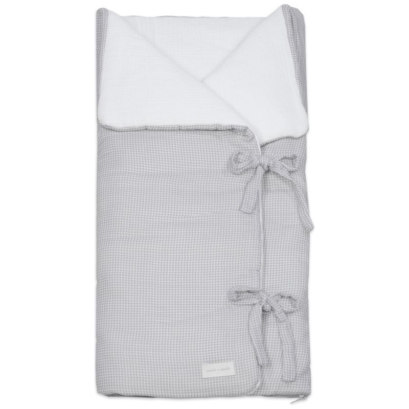 Nid d'ange et couverture Little Bloom Vichy Gris (TOG 2,5) Pasito a pasito Produit 1