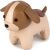 Variation Marron, beige, noir du produit Hochet Adrien le Chien Tiny Friends de la marque Little Big Friends