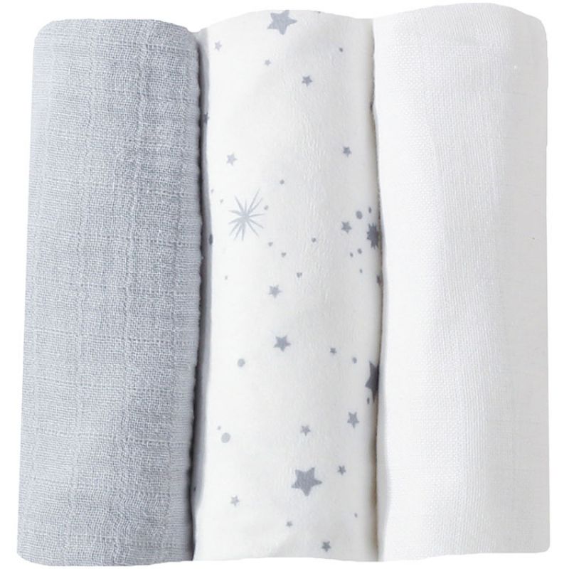 Lot de 3 langes en coton Martin et ses copains (70 x 70 cm) Trois Kilos Sept