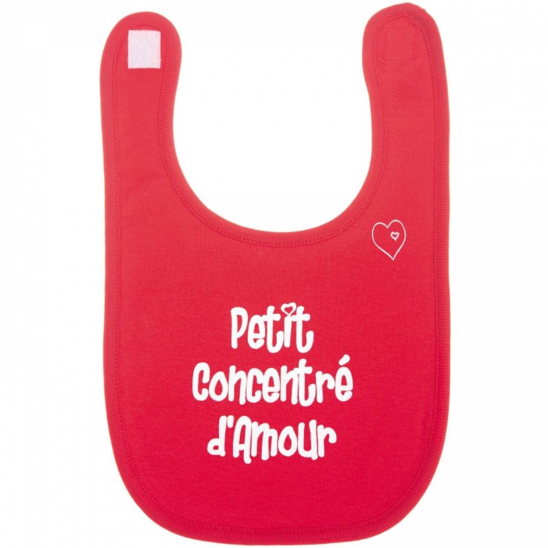 Bavoir Petit concentré d'amour rouge BB & Co