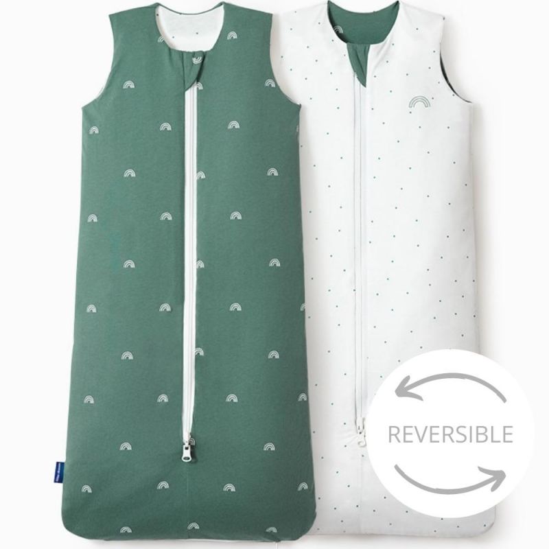 Gigoteuse réversible verte 4 saisons TOG 1-3 (70 cm) Les petites billes