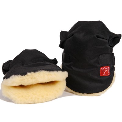 Moufles pour poussette Twoolly noires Kaiser