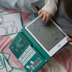 Tablette à dessin KIDYDRAW-MINI Animaux autour du monde vert
