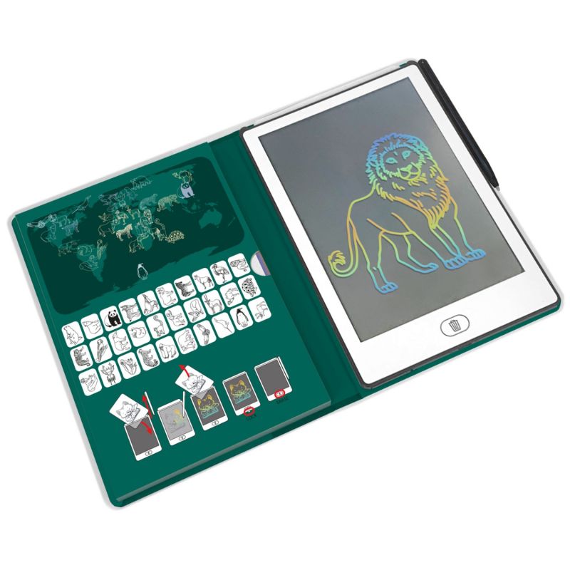Tablette à dessin KIDYDRAW-MINI Animaux autour du monde vert KIDYWOLF Produit 4