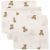 Variation Blanc, beige du produit Lot de 3 mini langes Mini Teddy Bear (31 x 31 cm) de la marque Jollein
